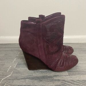 STEVEN Mitch Wedge Leather Bootie by Steve Madden
